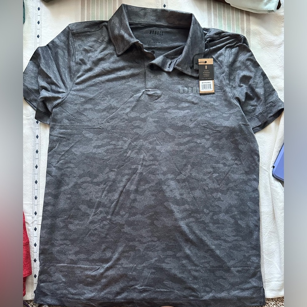 NOBULL Gray Camo Polo Shirt